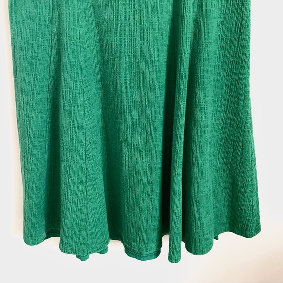 Anthropologie Maeve Nova Knit Fit And Flare Mini Dress in Kelly Green Size L EUC - Picture 7 of 10